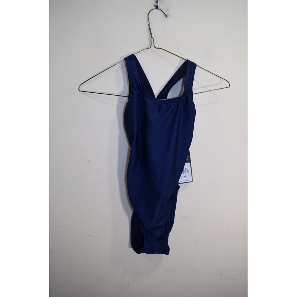 Speedo Kids Pro LT One Piece Swimsuit Navy Blue Racerback 8191481 Size 26 NEW